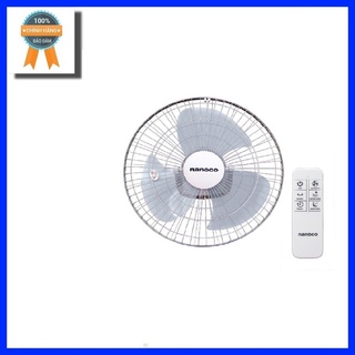 Quạt Đảo Có remote Nanoco NOF1603G-RC (Màu Xám)