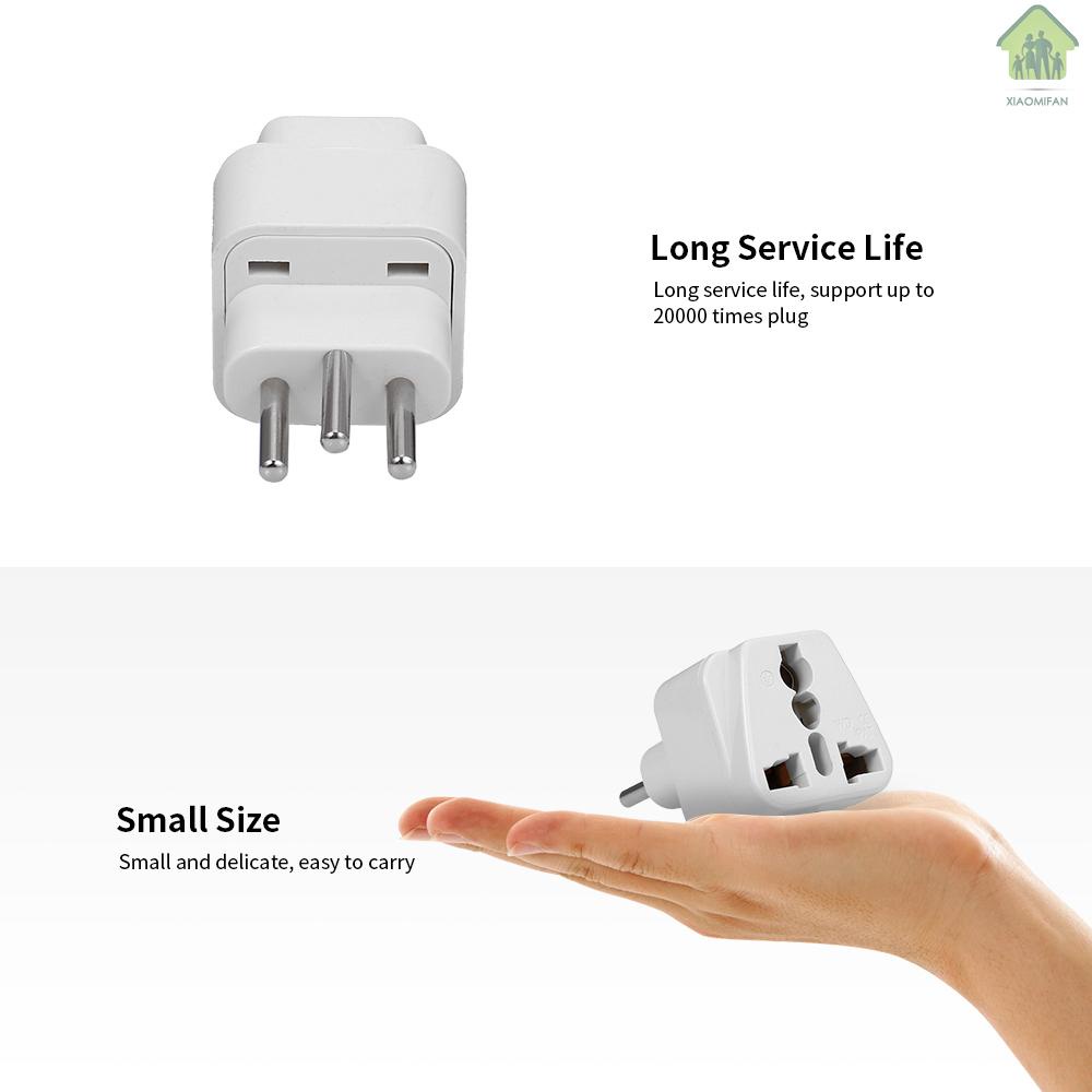 XM High Quality Swiss Embedded Conversion Plug 3-hole Adaptor Plug Swiss Plug to Universal Socket Travel Plug Adapter White