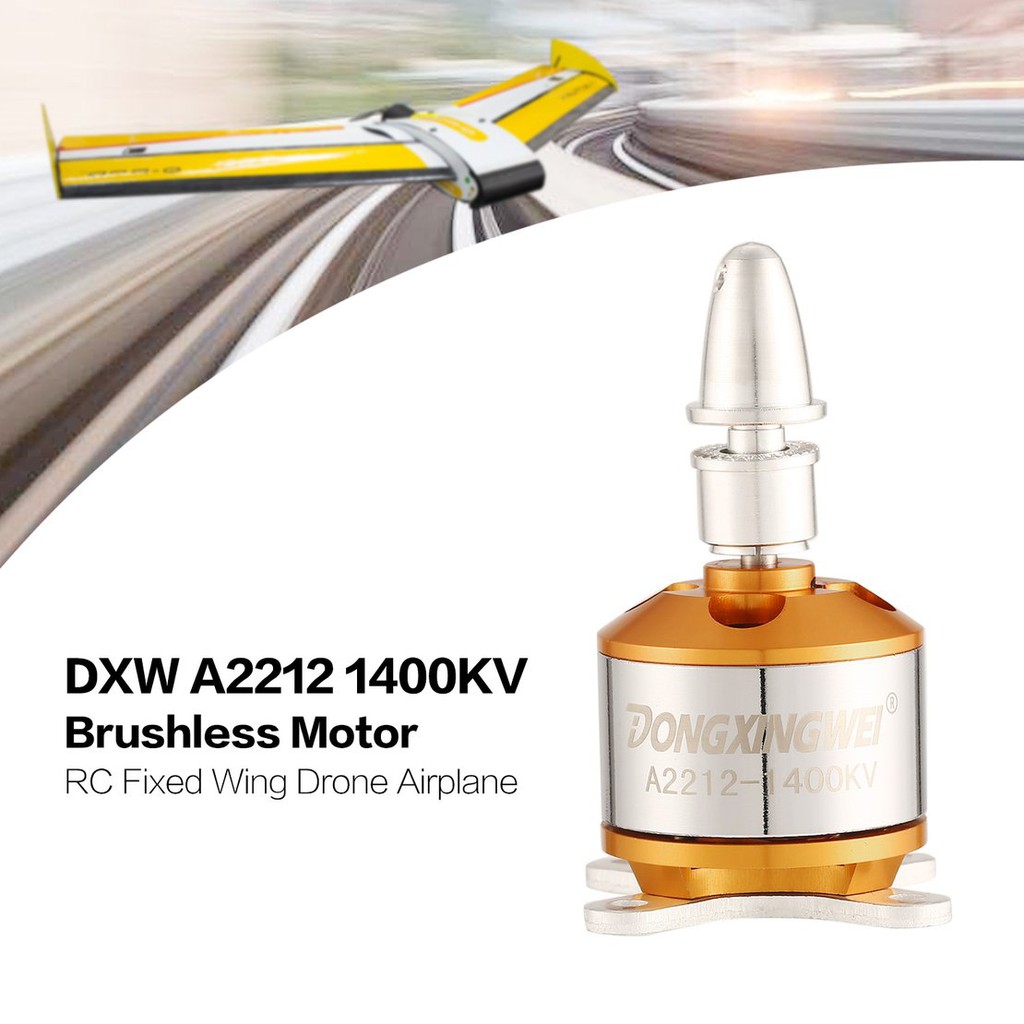 【điều khiển từ xa8/5】DXW A2212 1400KV 2-4S Outrunner Brushless Motor for RC Fixed Wing Airplane