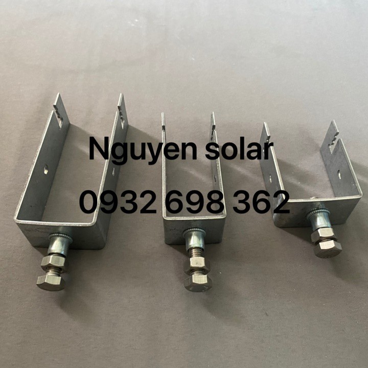 Pát U 40x40 Lắp Pin Năng Lượng Mặt Trời_KT 40x40 MM _Thép Mạ Kẽm_Bulong Inox 304_ Pát Kẹp Dưới Solar