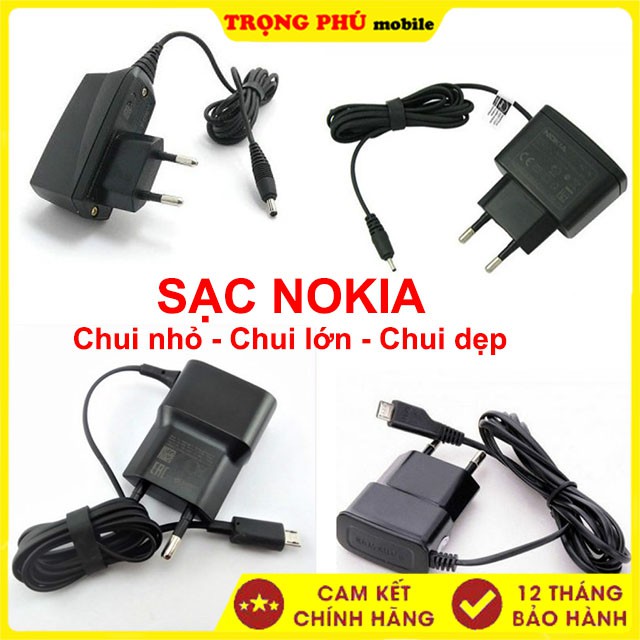 Cục Sạc Nokia Chui Nhỏ - Chui dẹp - Chui lớn