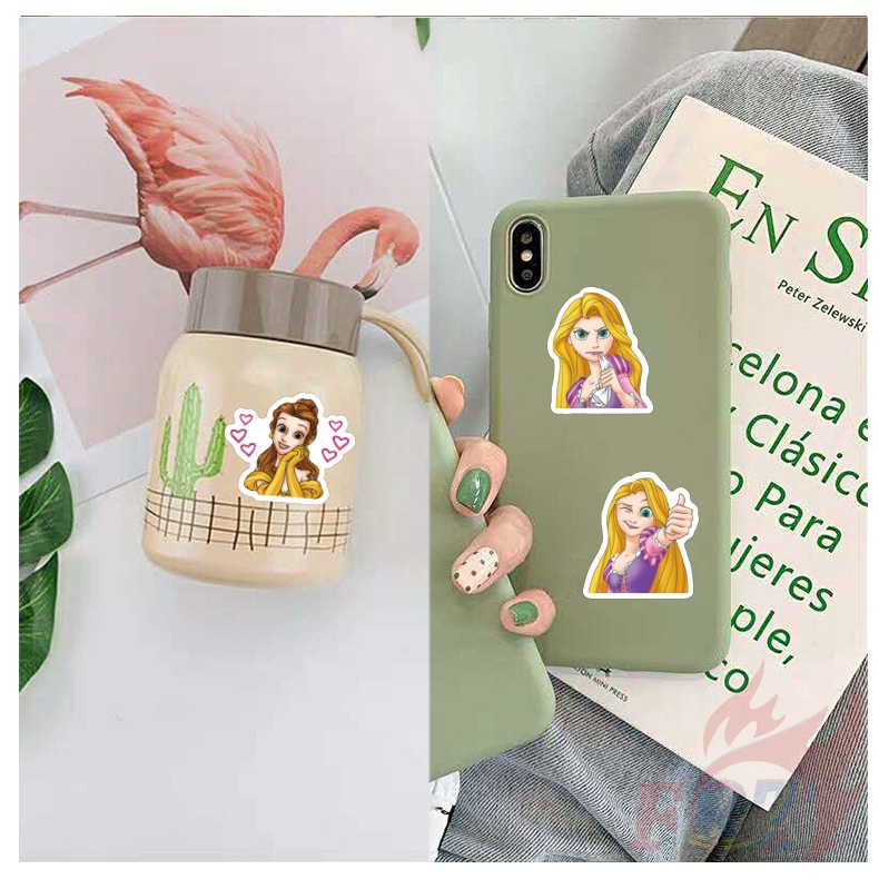 ❉ Bộ 02 Miếng Dán Trang Trí Hình Công Chúa Disney 02 ❉ Set 40 Sticker Dán Trang Trí Nhật Ký, Sổ Tay, Ván Trượt