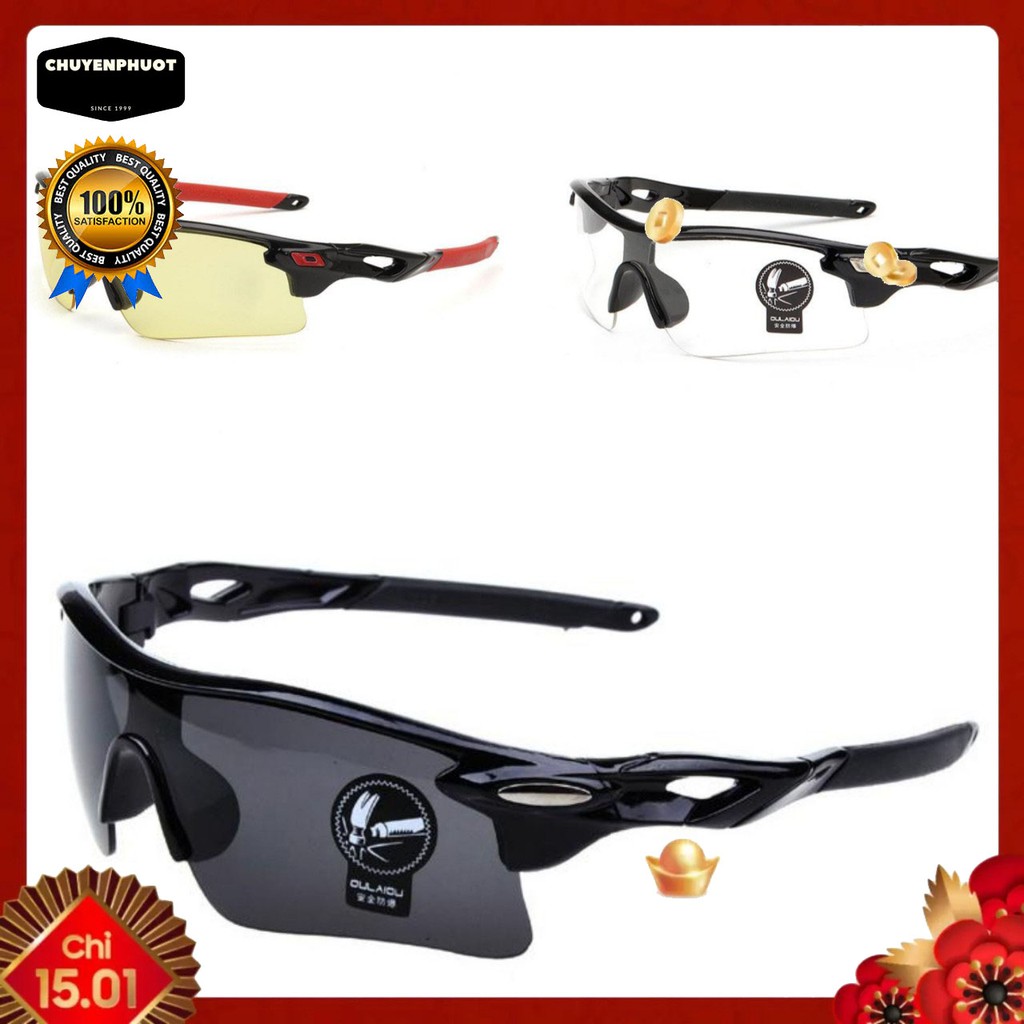 COMBO 3 KÍNH MÁT THỜI TRANG OULAIOU BẢN MỚI NHẤT ĐI ĐÊM ĐI NGÀY CHỐNG TIA UV