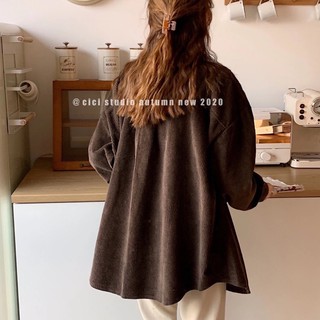 áo sơmi nhung oversize