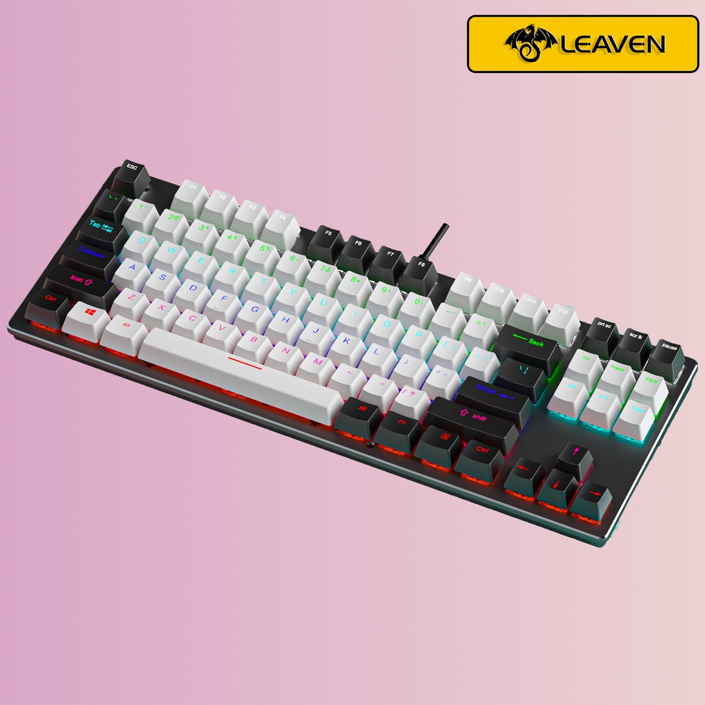 Bộ bàn phím cơ chơi game K550 Leaven,bàn phím kèm thêm chuột sẽ được tặng tấm lót chuột.