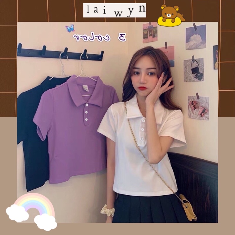 Áo polo mặc kèm gile ullzang