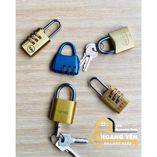 Khoá tủ mật mã, khoá vali mã số, bay quốc tế Yale, Abus, Solex chính hãng