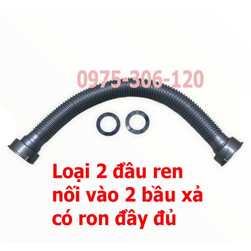 Dây xả Ruột Gà Xả Chậu Rửa Chén Bát 2 hộc 1 hộc