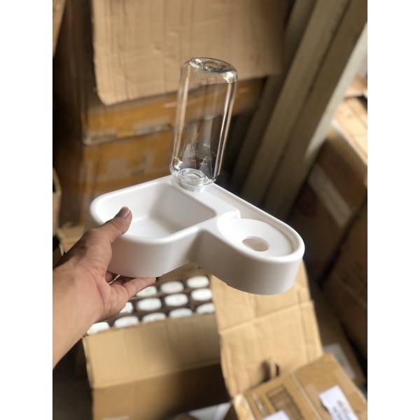 Bát đựng thức ăn và bình uống nước cho thú cưng hình trái tim dễ thương, bát ăn chó mèo dễ thương