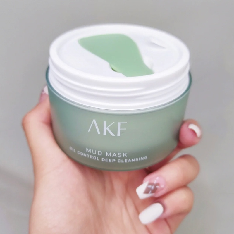 AKF Mặt Nạ Bùn 100g Làm Sạch Lỗ Chân Lông Loại Bỏ Mụn Đầu Đen Dưỡng Ẩm