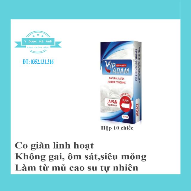 Bao cao su Vip ADAM hộp 10 chiếc