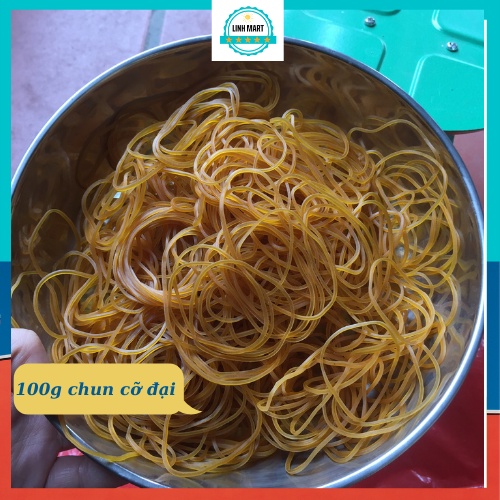 Túi 500g dây chun vòng, dây nịt, dây thun nịt vàng LINHMART