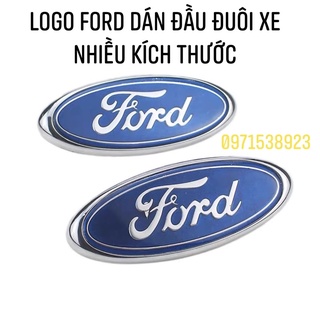 Logo FORD nhiều kích thước dán đầu hoặc đuôi xe FORD