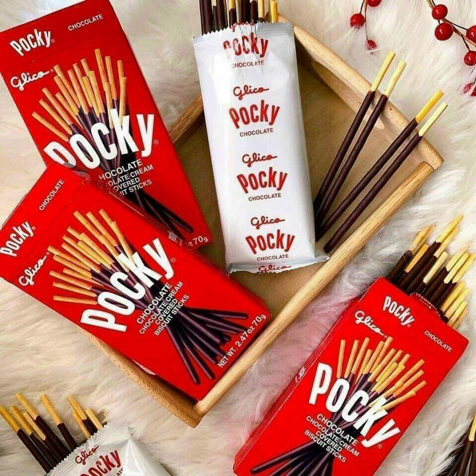 [TÁCH LẺ] BÁNH QUE SOCOLA POCKY CHOCOLATE CREAM COVERED BISCUIT STICKS SHARE HAPPINESS 40G 240G (CHUẨN HÀNG COSTCO USA)