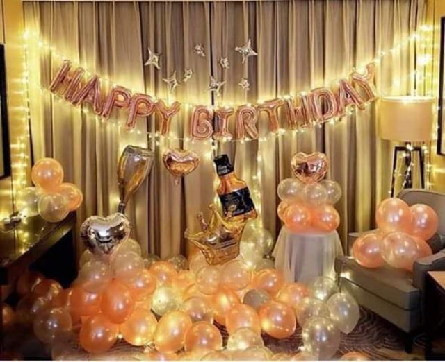 Mẫu set bóng trang trí sinh nhật cho khách xem