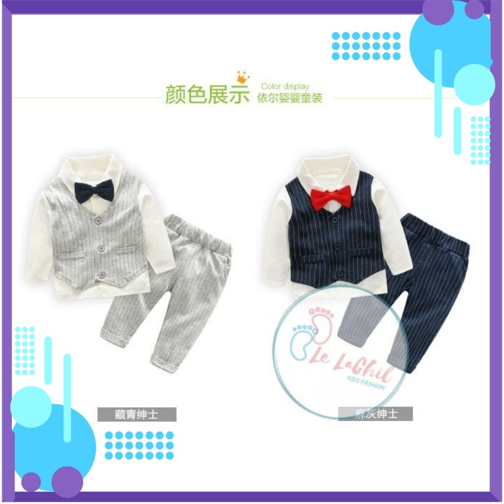 [HÀNG LOẠI I] Set đồ công tử dễ thương, set đồ 2 chi tiết phong cách soái ca cho bé trai 0 - 5 tuổi, chất cotton dày dặn