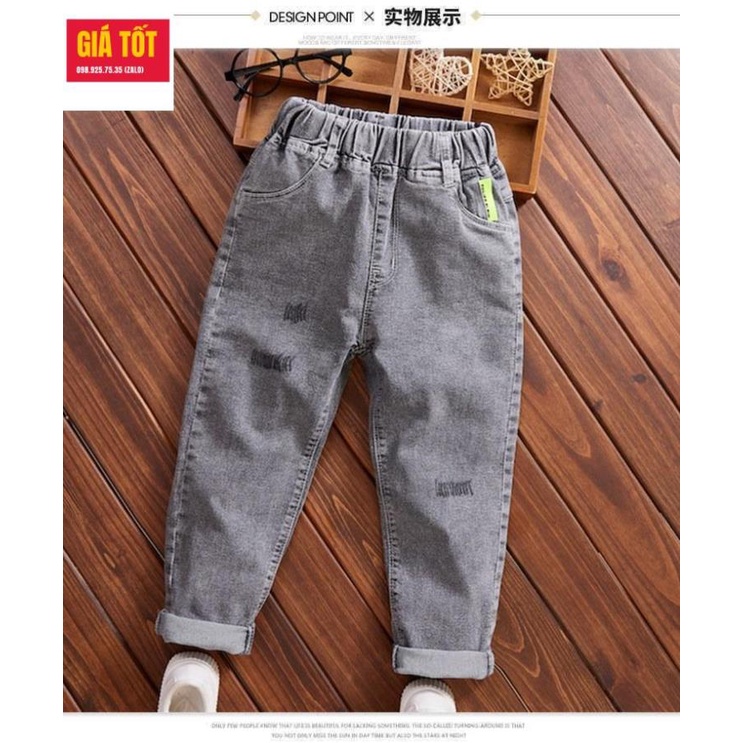 Quần jean bé trai 10 tuổi tphcm  ☑️ Thời trang size đại 30kg 35k