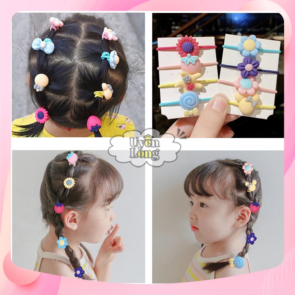 Chun buộc tóc cho bé gái hình hoa quả, phong cách Hàn Quốc dễ thương
