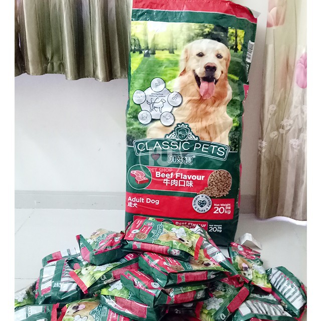 Thức ăn chó trưởng thành CLASSIC PETS (Bao 20kg chia 50 túi nhỏ 400g)