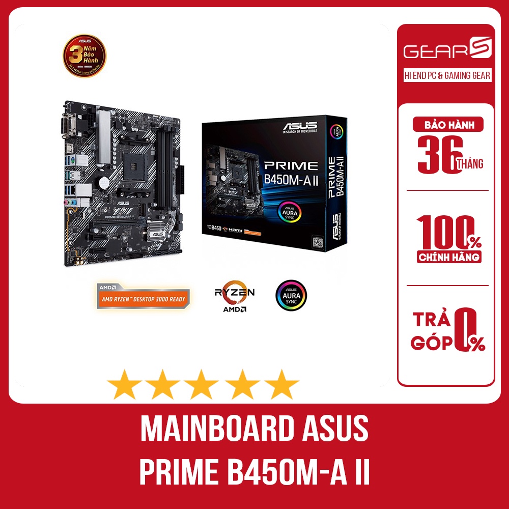 Mainboard ASUS PRIME B450M-A II - Bảo hành chính hãng 36 Tháng