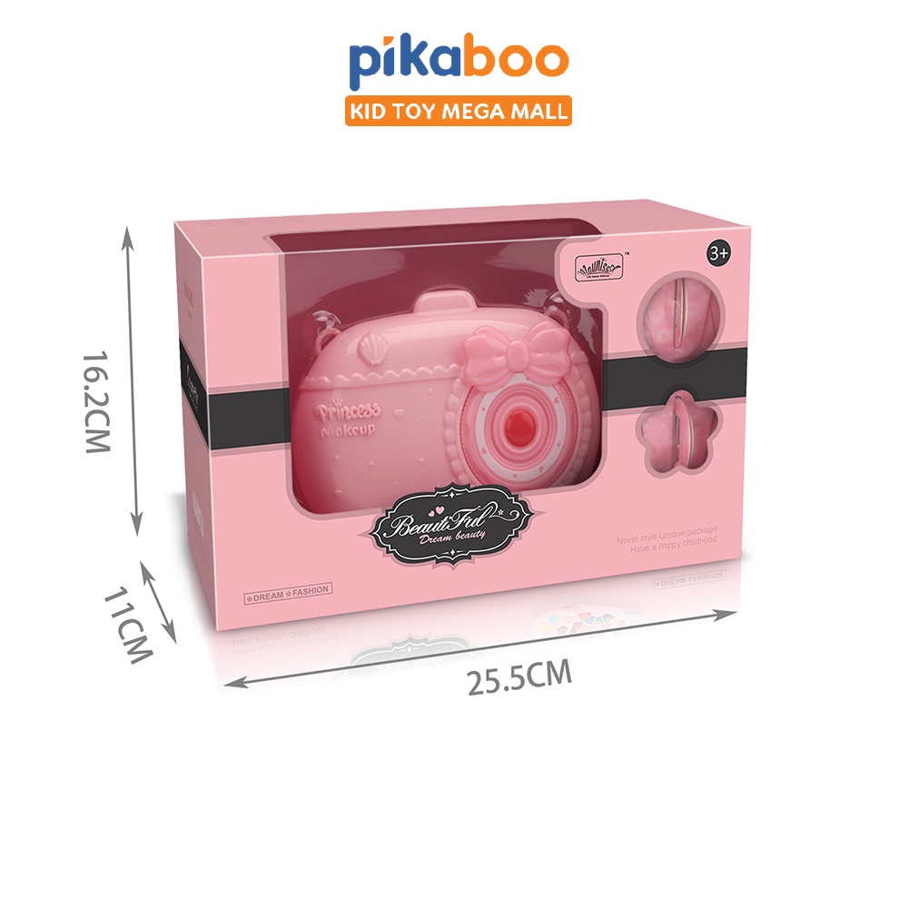 Đồ chơi trang điểm cho bé gái hình máy ảnh đáng yêu Pikaboo, bộ đồ làm đẹp thật nguyên liệu an toàn cho bé từ 3 tuổi