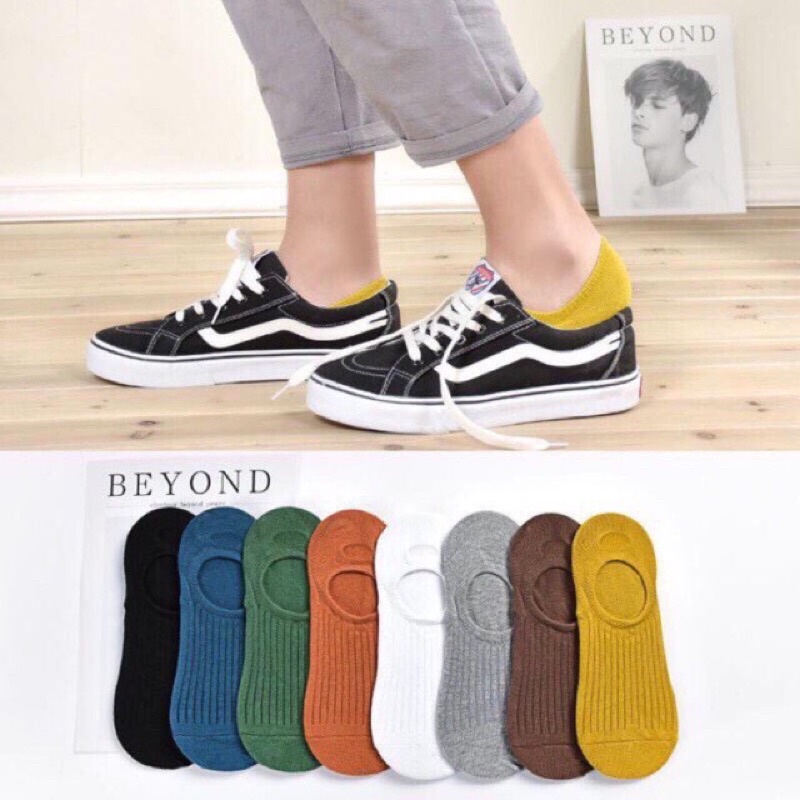 Set 5 Đôi Tất Hài Cotton Gân Nữ Loại Đẹp