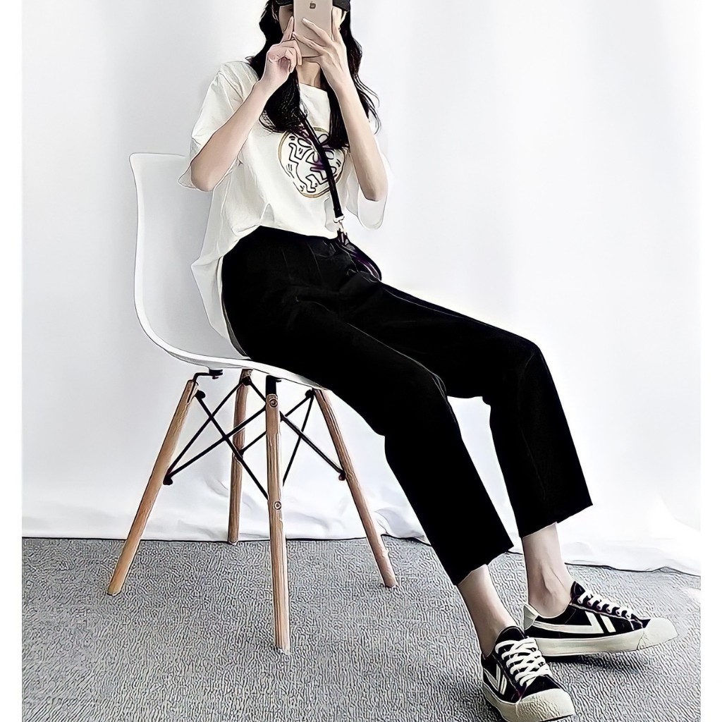 Quần Ống Rộng Liyan Lưng Cao Khóa Sườn QA05, Quần Ống Suông Culottes Cạp Cao Khóa Hông Phong Cách Hàn Quốc
