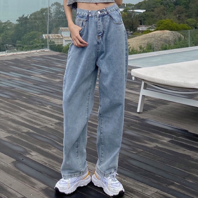 [ẢNH THẬT ĐỘC QUYỀN REPLEI1986] Quần Jeans suông dài 9047 xanh