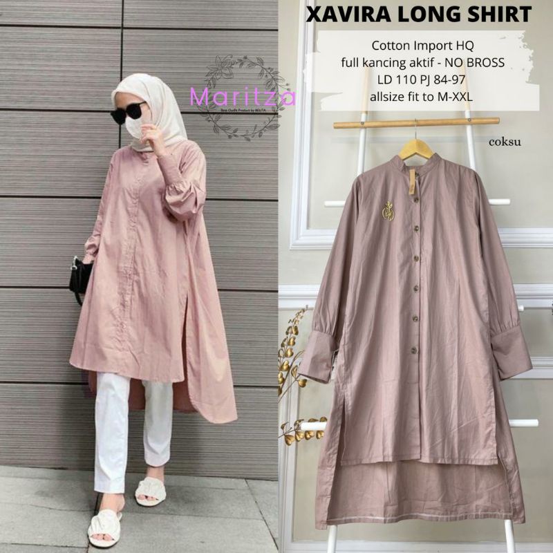 Xavira Áo Sơ Mi Dài Nhập Khẩu Dotton HQ / Ngực Rộng 110CM / XXL