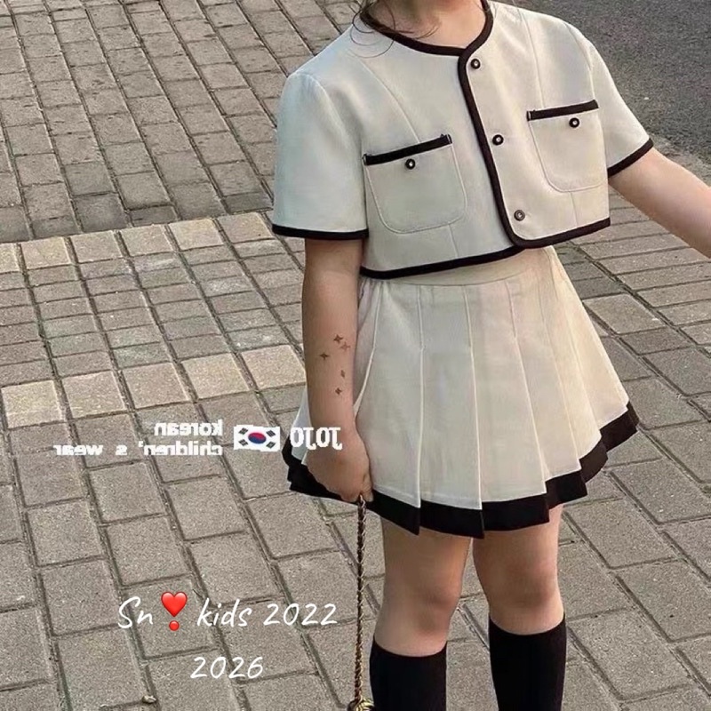 Set Váy Điệu Tiểu Thư Bé Gái 2 Màu