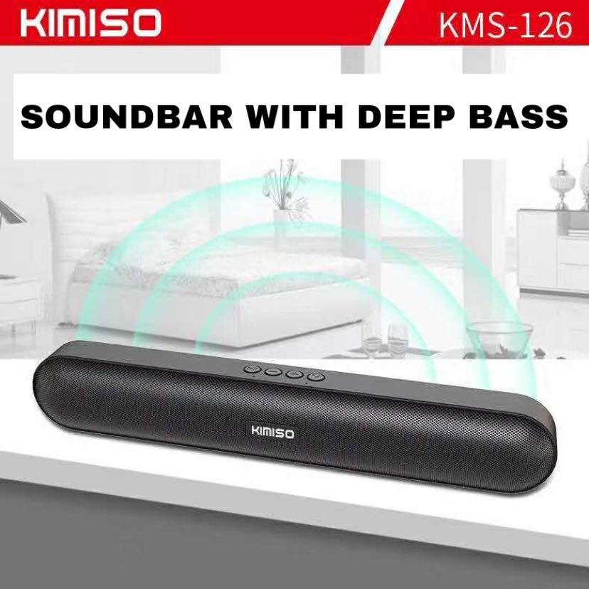 Loa Bluetooth Không Dây KIMISO KMS-126 Loa soundbar dài Bass Siêu Trầm Âm thanh sống động Chất Lượng Cao bảo hành 12thag