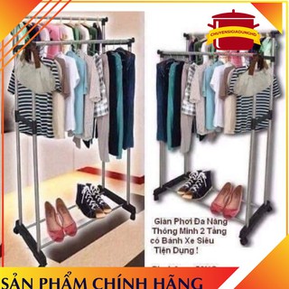 GIÀN PHƠ quần áo  2 TẦNG INOX