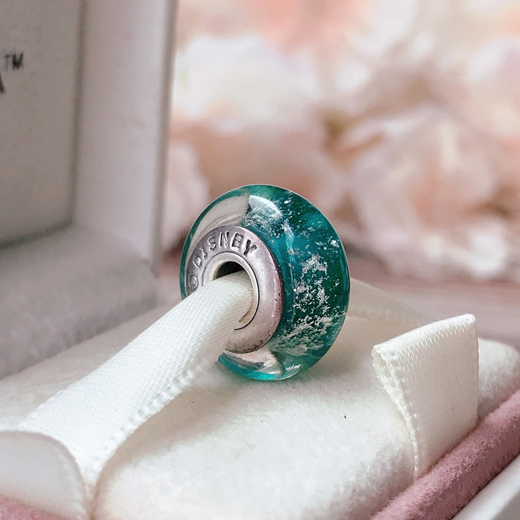 Charm Bạc S925 ALE - Charm Bạc Glass Green Disney