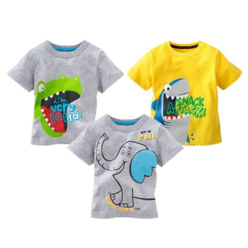 ❤XZQ-2015 Cool Children Baby Kids Boys Cartoon Tees Tops T-shirts 1~6Y