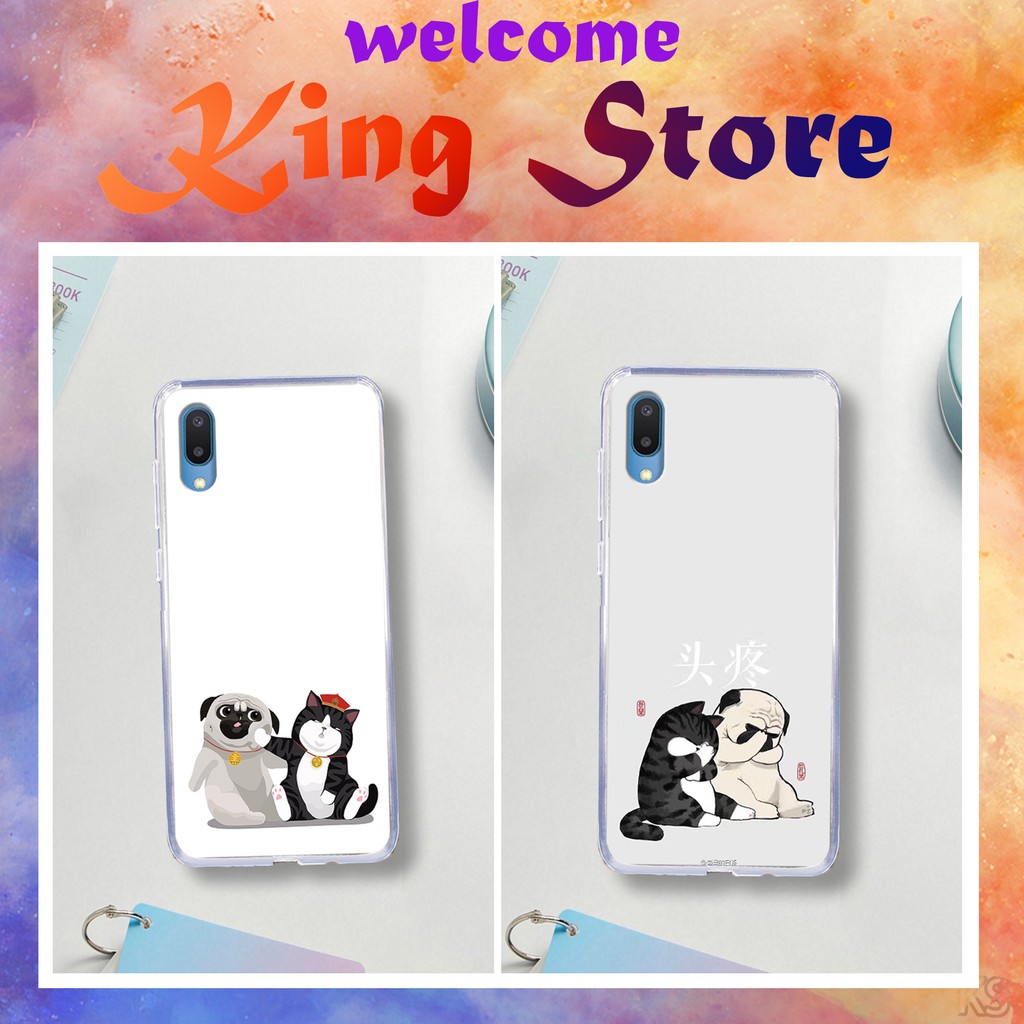 [HOT] Ốp lưng Samsung A02 in hình Chó mèo Sociu siêu đẹp, độc, lạ_KINGSTORE.HN_Ốp dẻo trong SS A02