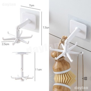 Móc treo đồ dán tường xoay 360 độ chống nước cho nhà bếp nhà tắm