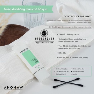Tinh Chất Chấm Mụn Ahohaw ❤❤ Ahohaw Acless Solution Control Clear Spot Tinh Chất Chấm Mụn