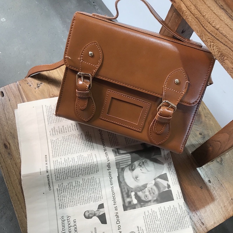 Túi hộp Vintage unisex, chất đẹp, form chuẩn