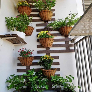 8 Thanh mỗi thanh dài 75cm Thanh lam treo hoa gỗ nhựa ngoài trời - Cà phê