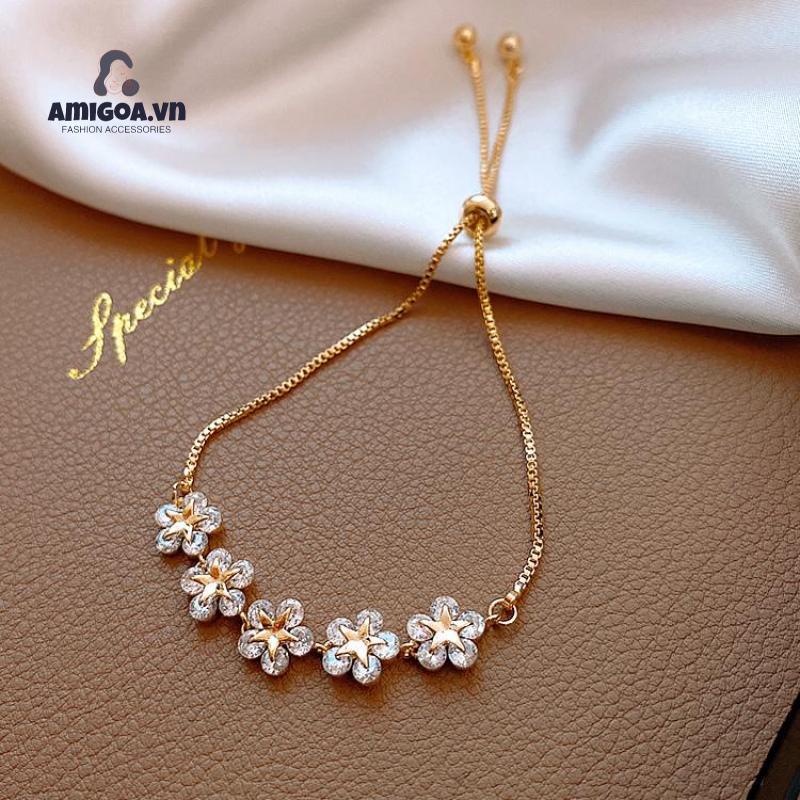 ✨✨Vòng Tay Thiết Kế Đơn Giản Họa Tiết Hoa Thời Trang Xinh Xắn
