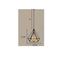⚡NOW SHIP⚡ Đèn thả đơn kim cương - Chao thả kim cương - khung sắt tĩnh điện Tặng kèm bóng led Edison phi 250 cm