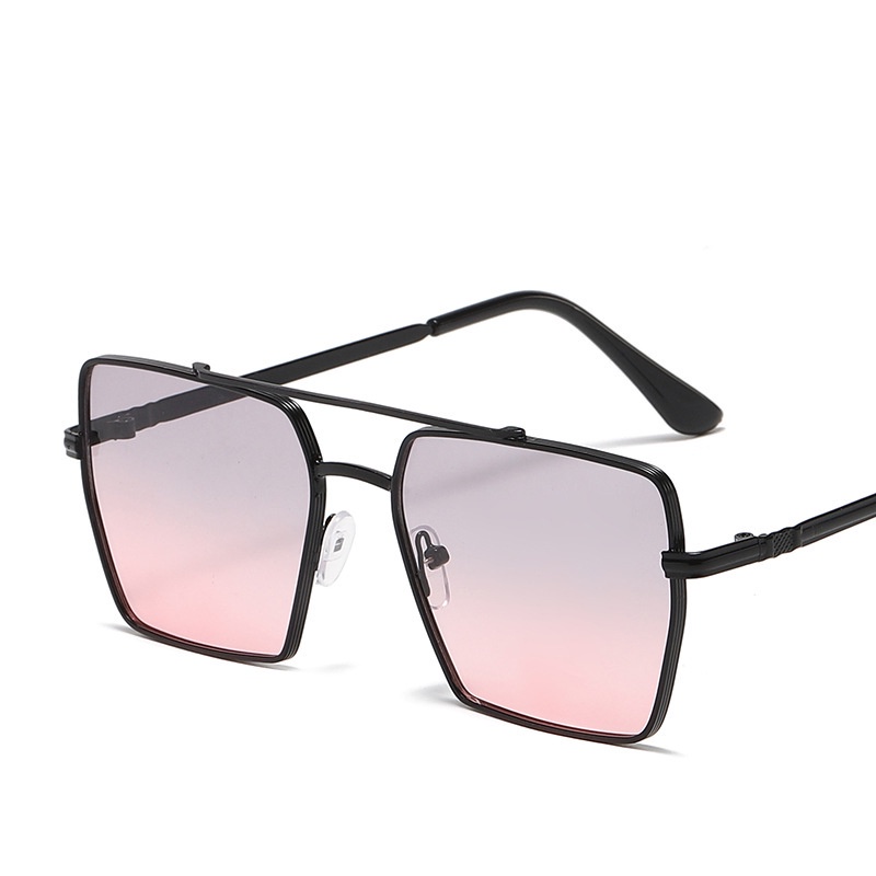 Kính Mát Gọng Kim Loại Hai Chùm Màu Gradient Thời Trang