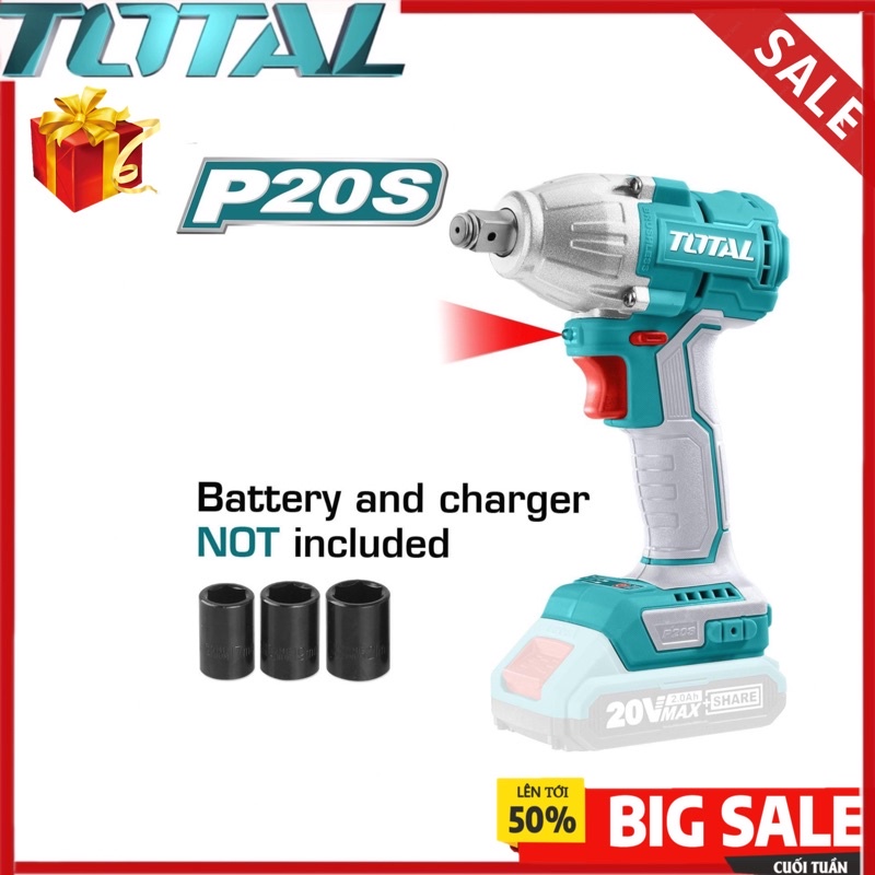 Body thân máy siết Bulong dùng pin TOTAL 20V TIWLI20020