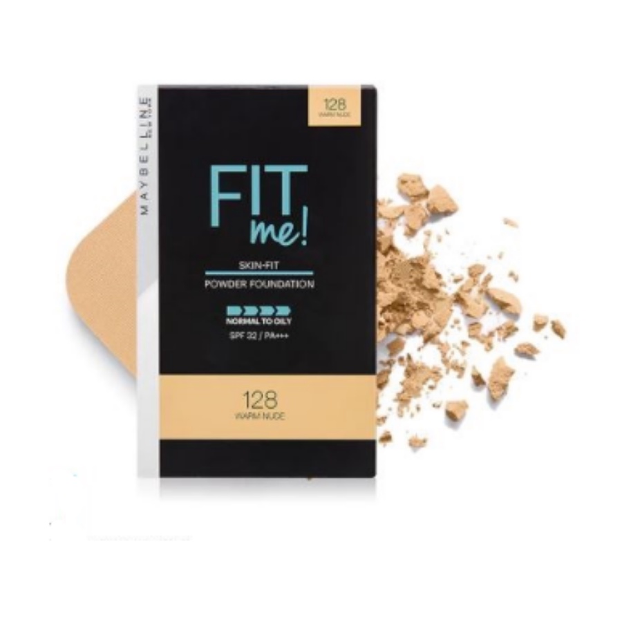 Phấn Nền Kiềm Dầu Chống Nắng SPF 32 PA+++ Fit Me Skin Fit Powder Foundation 128 Warm Nude Maybelline New York 9Gr