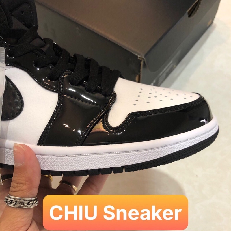 [ CHIU Sneaker ] Giày Sneaker Jordan 1 cổ cao carbon trắng đen phiên bản cao cấp giày thể thao jd1 mid