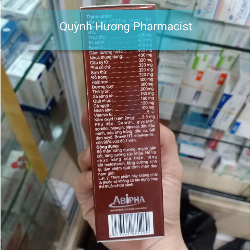 Viên bổ thận nam ABIPHA hỗ trợ sức khỏe nam giới