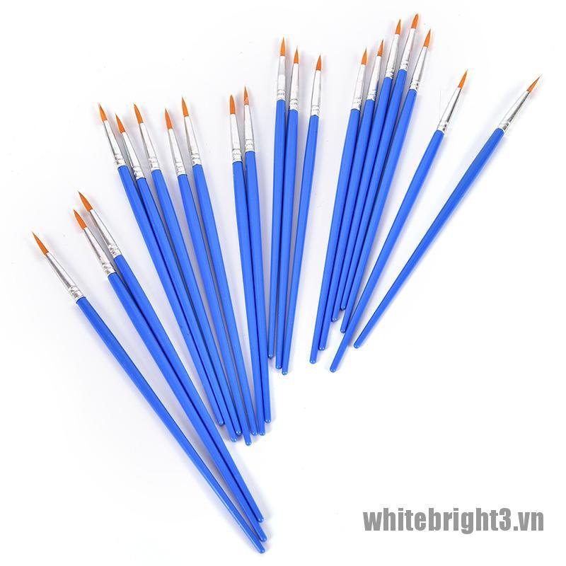 Bộ 10 Cọ Vẽ Màu Nước Đầu Tròn