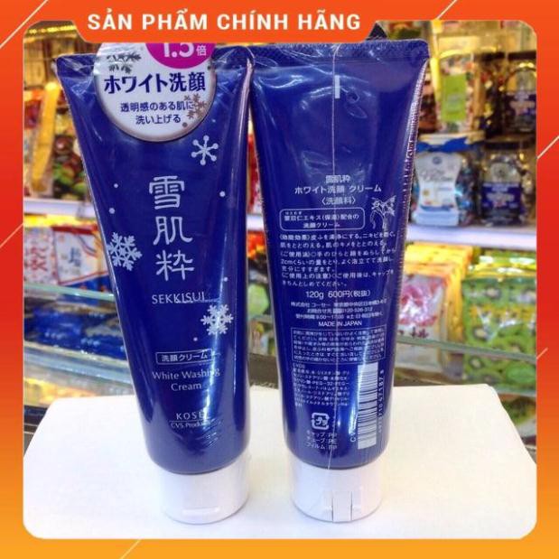 Hàng auth Sữa rửa mặt Kose Sekkisei White Washing Cream 120gr