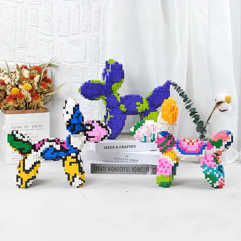 LEGO LẮP RÁP BALLOON DOG CHÓ BONG BÓNG SIZE 23CM TRÍ TUỆ CHO TRẺ TRANG TRÍ PHÒNG