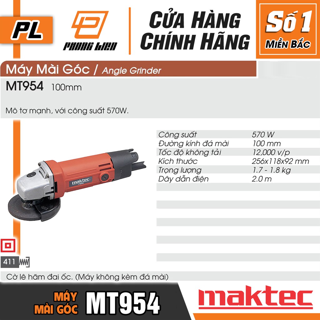 Máy Mài Góc Maktec MT954 (100MM-570W) - Hàng Chính Hãng